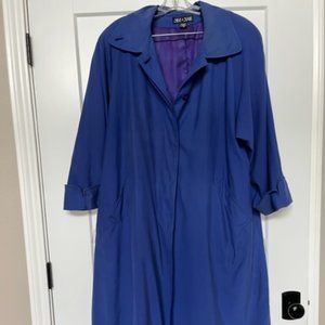 Long Sleeved Ultra-Suede Royal Blue Coat